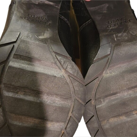 Franco Sarto Boots Leather Black Ankle Cuff Sexy Indie MOTO Whimsigoth Heel‎ 10 - Picture 12 of 15